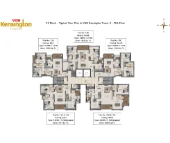 vgn kensington towers 3 floor plan - c3 block 13th floor