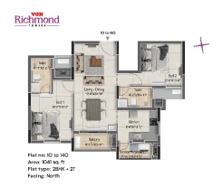 vgn richmond towers floor plan - o block 1 to 14th floor